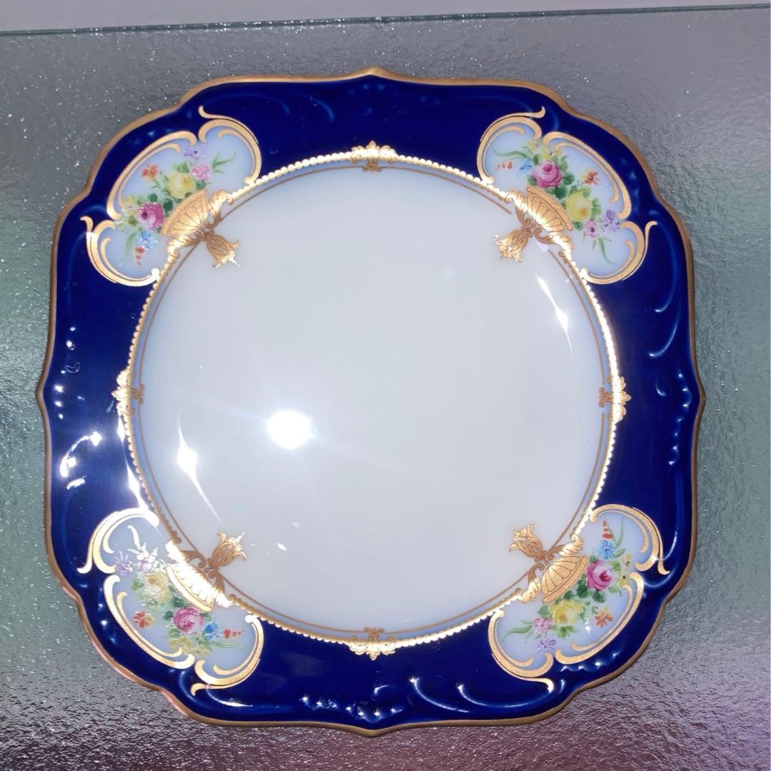 大倉陶園　エンプレスローズ プレート　6枚セット　瑠璃