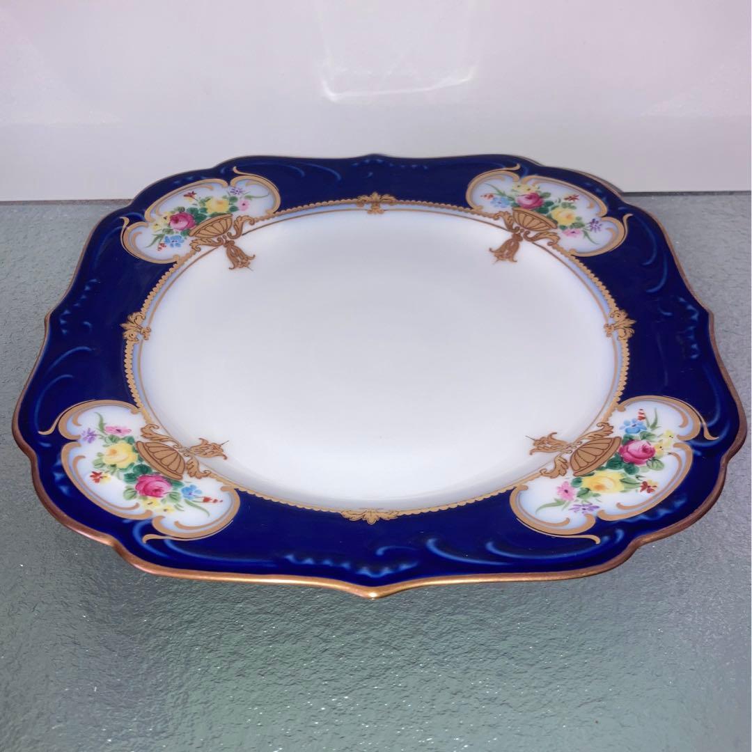 大倉陶園　エンプレスローズ プレート　6枚セット　瑠璃