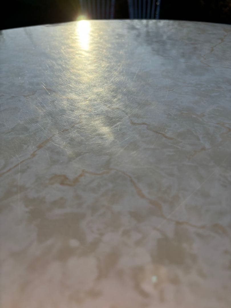 とまと　WINDS太平 ホワイト楕円形ダイニングテーブル 大理石調