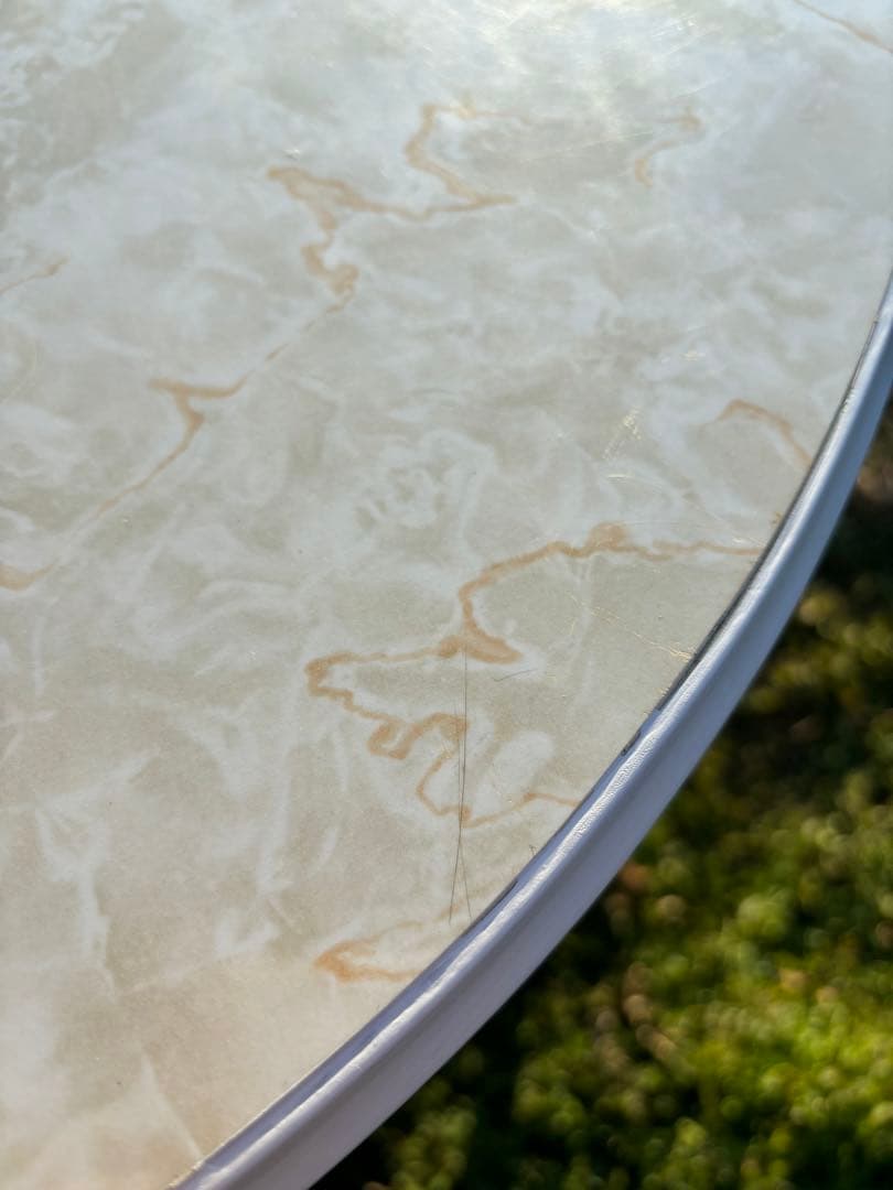 とまと　WINDS太平 ホワイト楕円形ダイニングテーブル 大理石調