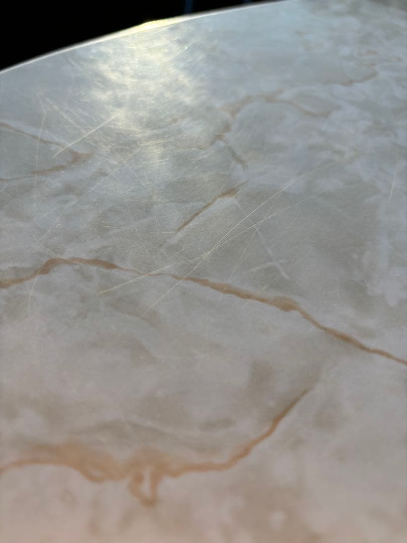 とまと　WINDS太平 ホワイト楕円形ダイニングテーブル 大理石調