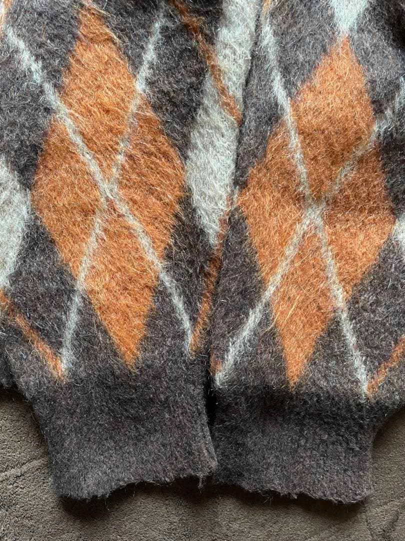 断*様 60s モヘアカーディガン アーガイルUSA製