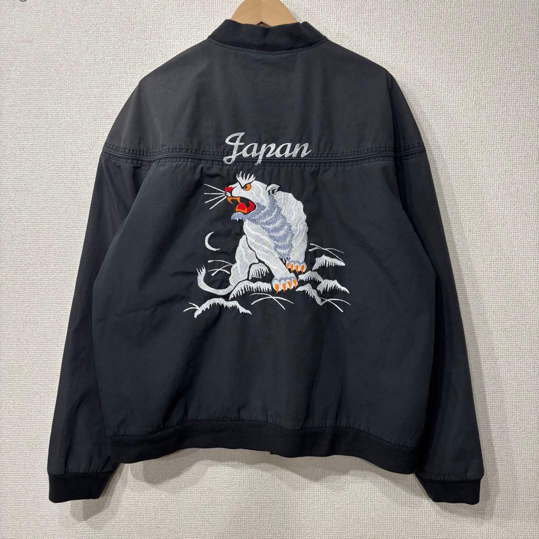 アメリカ古着　ダービージャケット　刺繍　スカジャン　 XL 3586