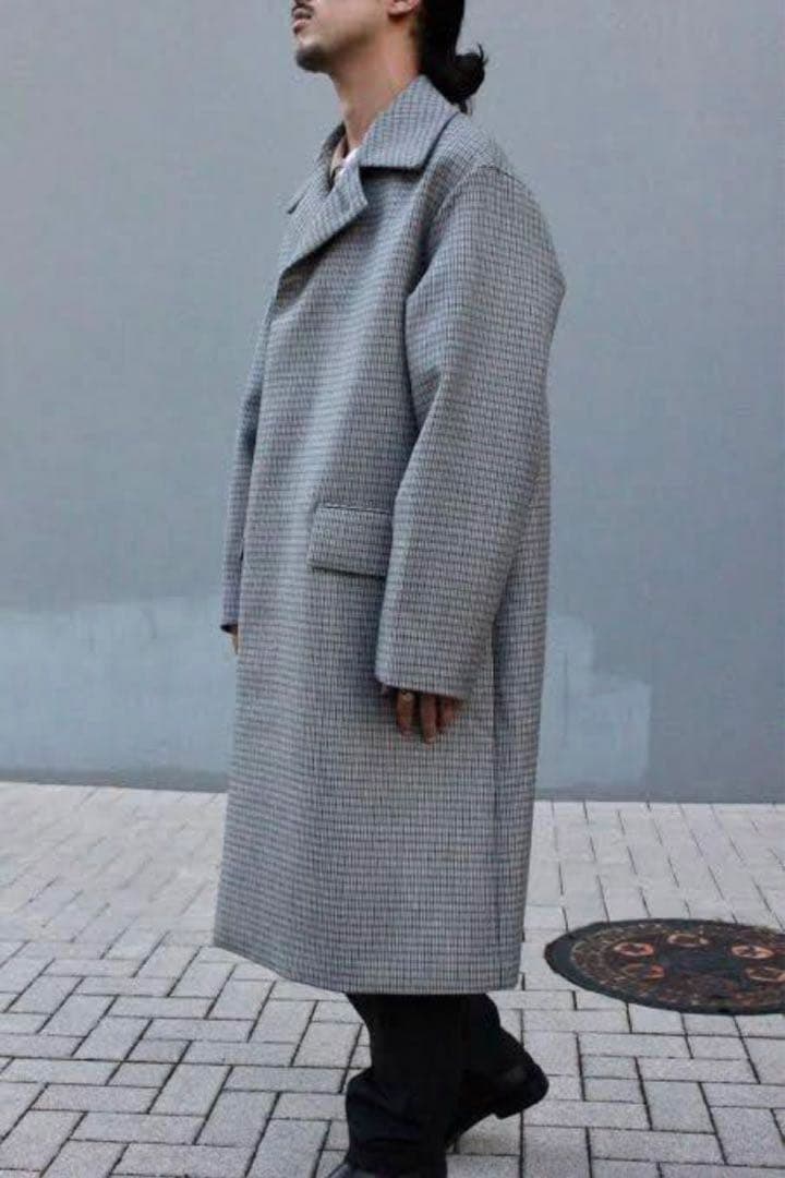 美品 AURALEE 19AW DOUBLE FACE CHECK コート