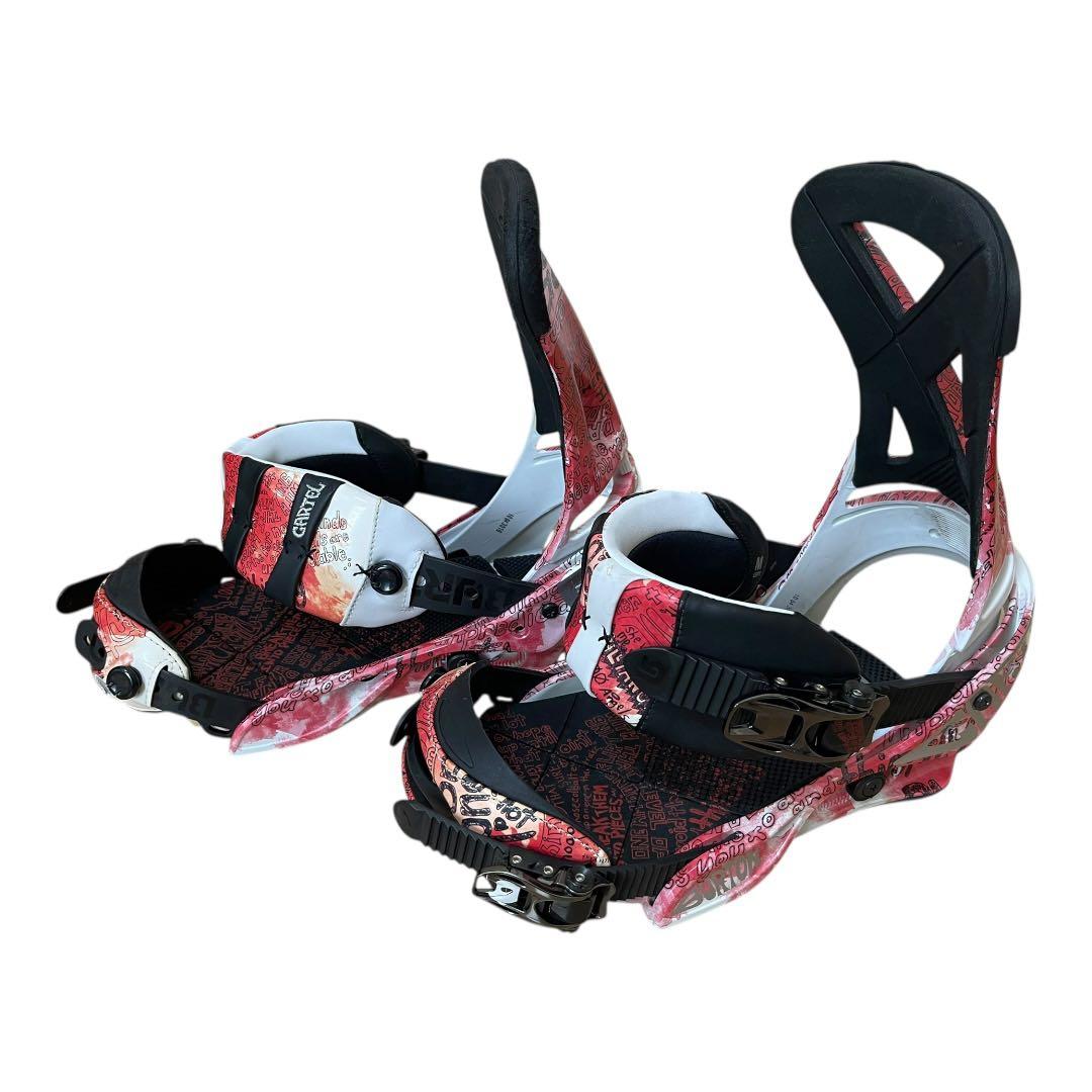 BURTON CARTEL バートン ビンディング Mサイズ 赤/白/黒