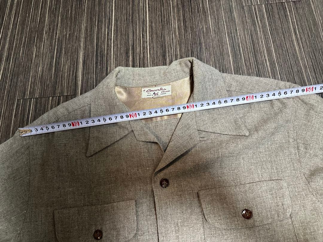50s a Concordia Classic ウール　オープンカラーシャツ