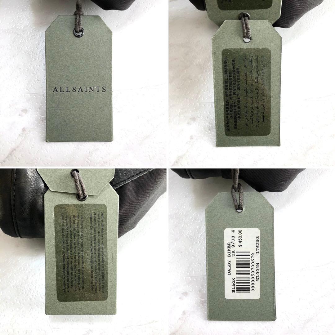 ✨未使用保管品・タグ付き✨オールセインツ ダブルライダースジャケット レザー 黒