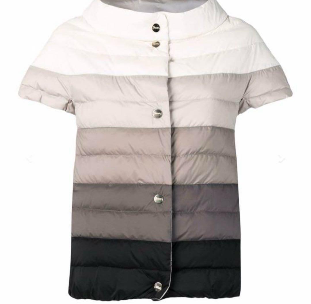 美品⭐︎HERNO リバーシブル半袖ダウン　グラデーションカラー　42