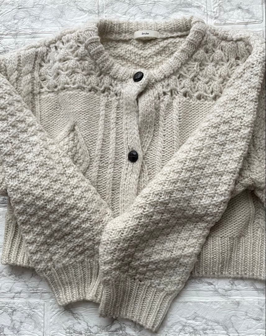 アンヌークanuke Cable Knit Cardiganケーブルニットカーデ