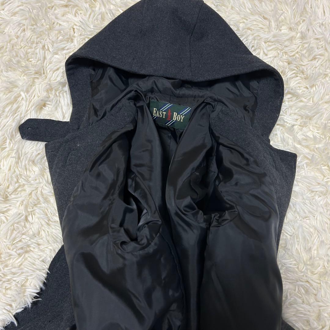 【未使用】EAST BOY イーストボーイ　ダッフルコート　チャコール　9号　M