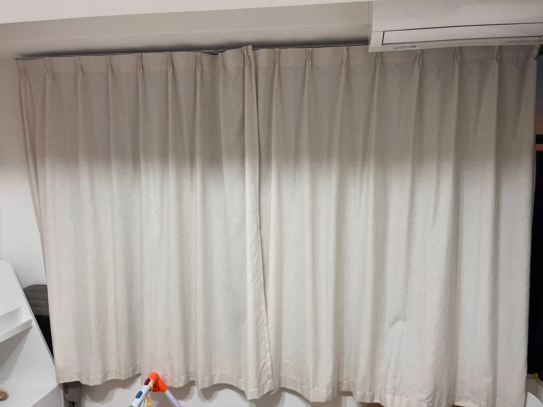 リネンカーテン　ナチュラルuvカット　【幅135×丈175】