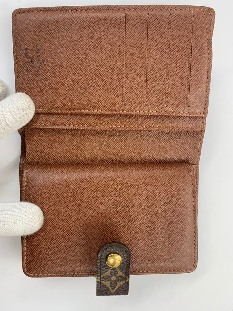 ルイヴィトン モノグラム 二つ折りがま口財布 ヴィエノワ　ポルトモネ