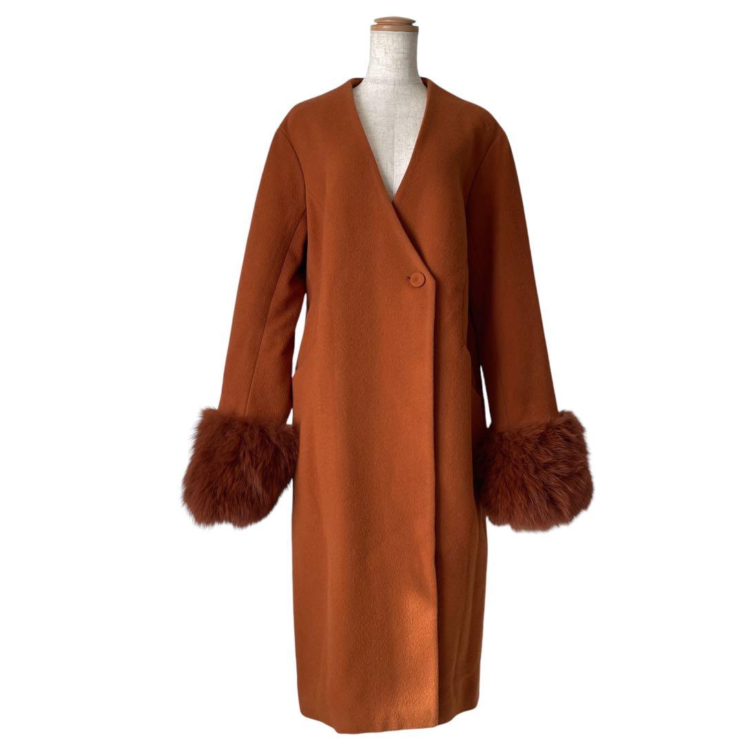 美品　グレースコンチネンタル　ダイアグラム　フォックスカフス　ビーバーコート