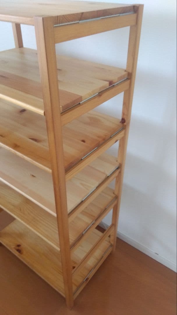 無印パイン材ユニットシェルフ　58cm　中