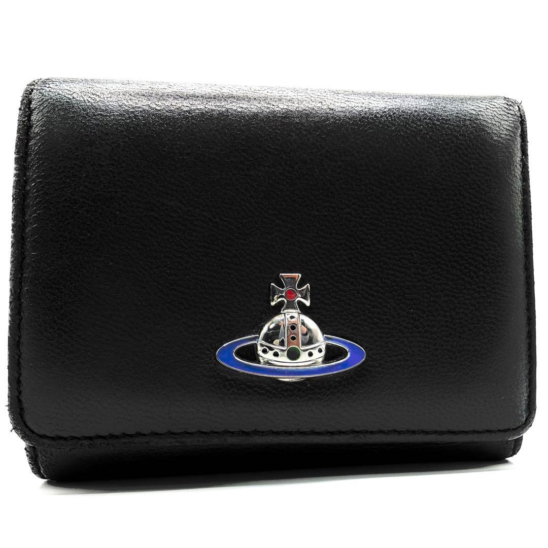 Vivienne Westwood 三つ折り財布 オーブ がま口 ナッパレザー