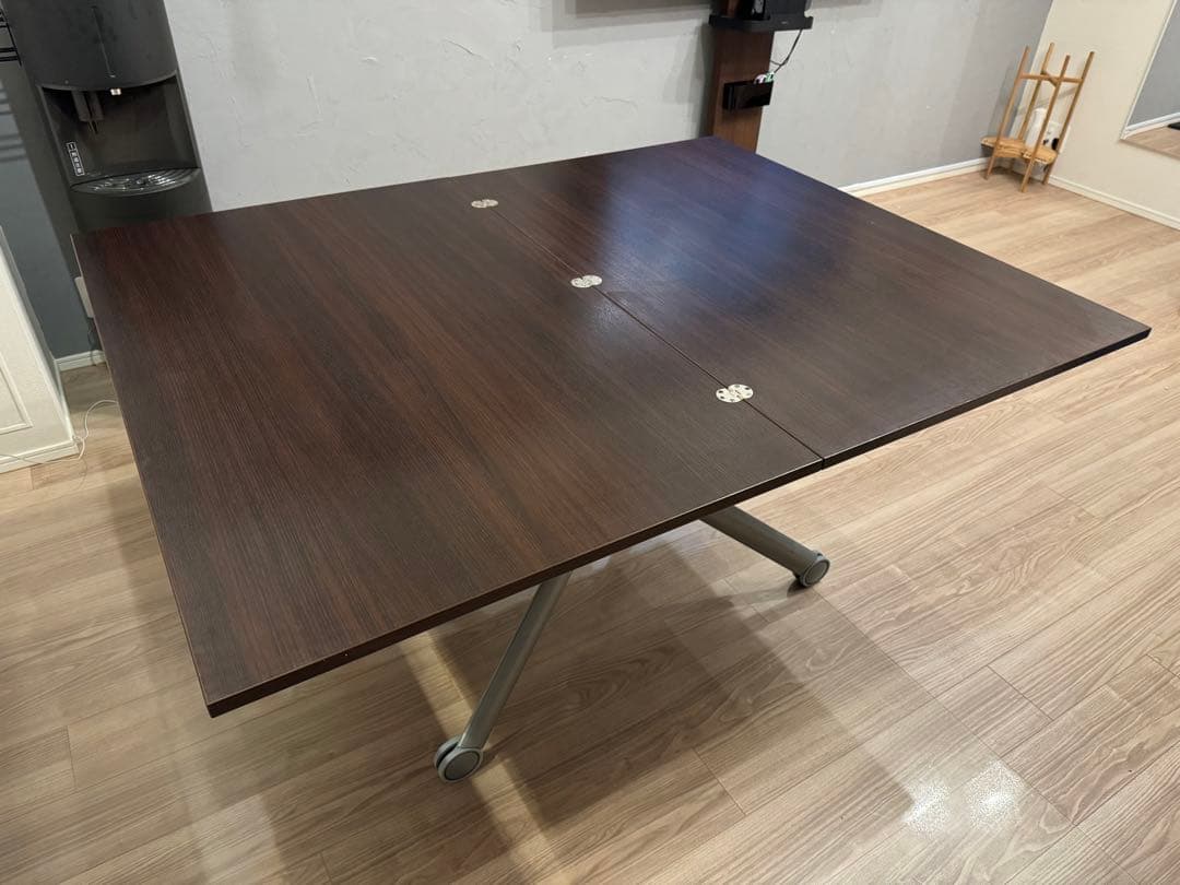 【DOMITALIA】昇降式 拡張テーブル ウォルナット／イタリア製 モダン家具