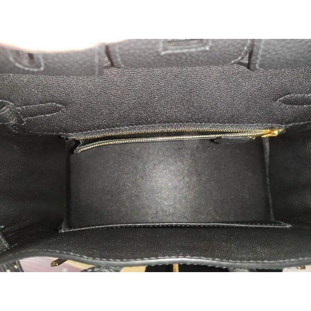 HERMES バーキン 25 黒 ハンドバッグ ゴールド金具