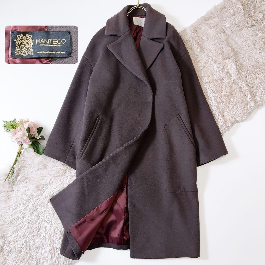 美品ꕥイエナ 高級生地 MANTECO オーバーチェスターコート 日本製
