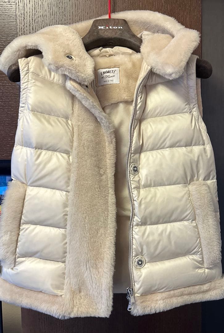 EMMETI エンメティ ムートン ダウンベスト ジレ 36