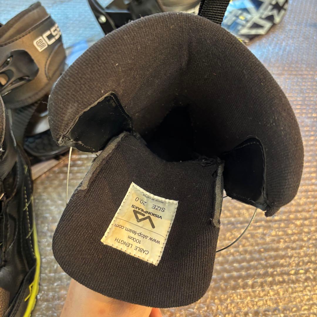 男の子　ジュニア スノーボードセット　ワイヤーブーツ付 100cm 20cm