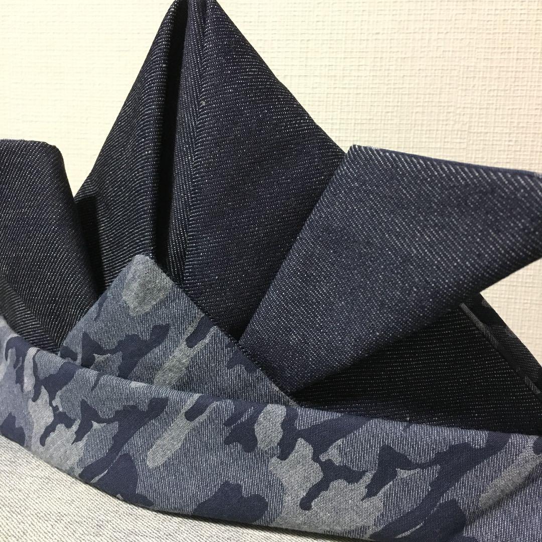 handmade☆かぶれる兜 DENIM×カモフラージュ 2019
