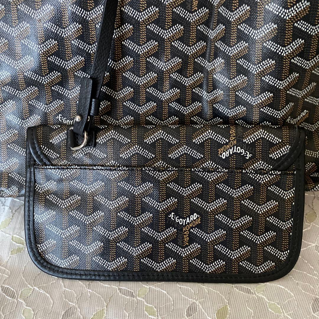 GOYARD トートバッグ ブラック　ポーチ付き 大容量