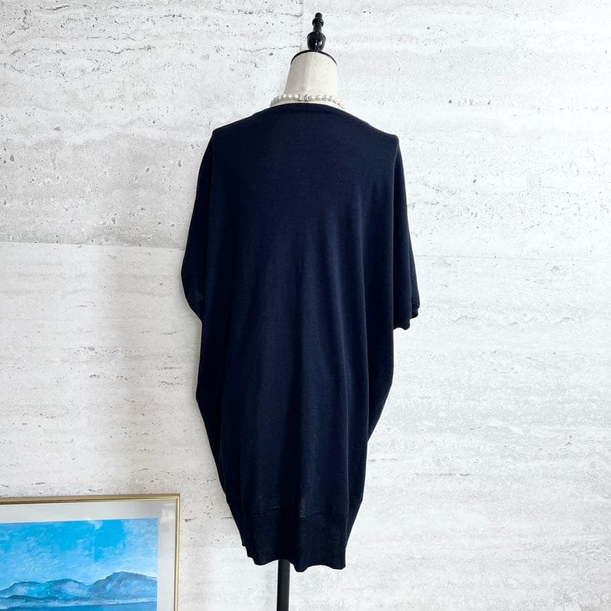 極美品★Christian Dior★ロゴ★ウールシルク★チュニックワンピース