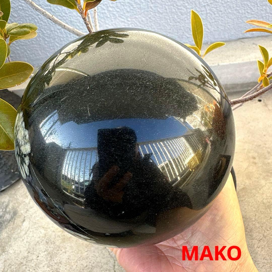 M1583☆菊花石丸玉125mm 3.2Kg☆天然石　原石