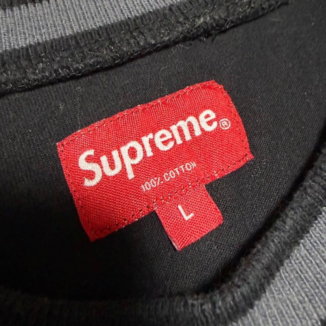Supreme マルチロゴ ロンT L ブラック 20AW