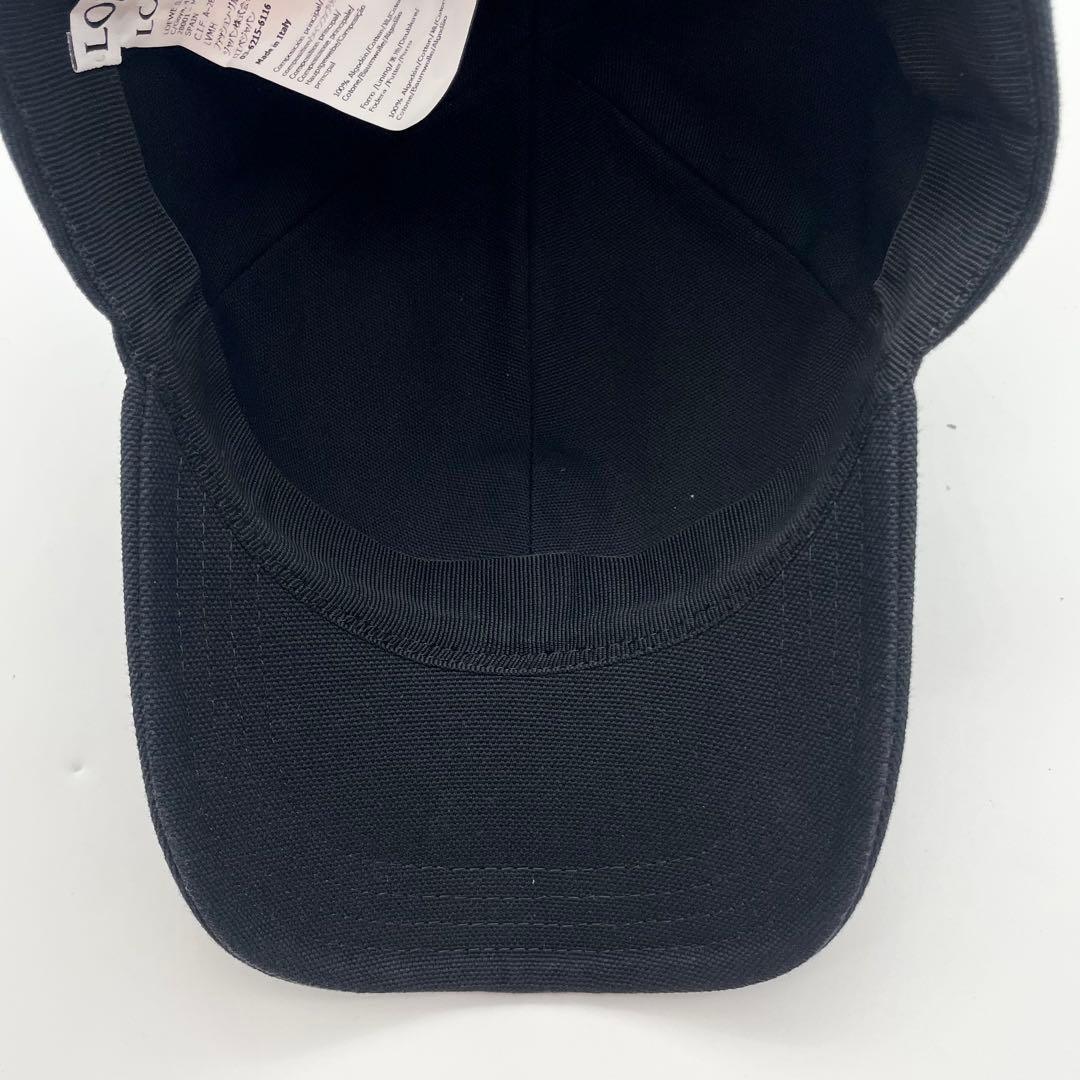 美品・鑑定済★ロエベ　ラバーロゴ　アナグラム　ベースボール　キャップ　黒　59