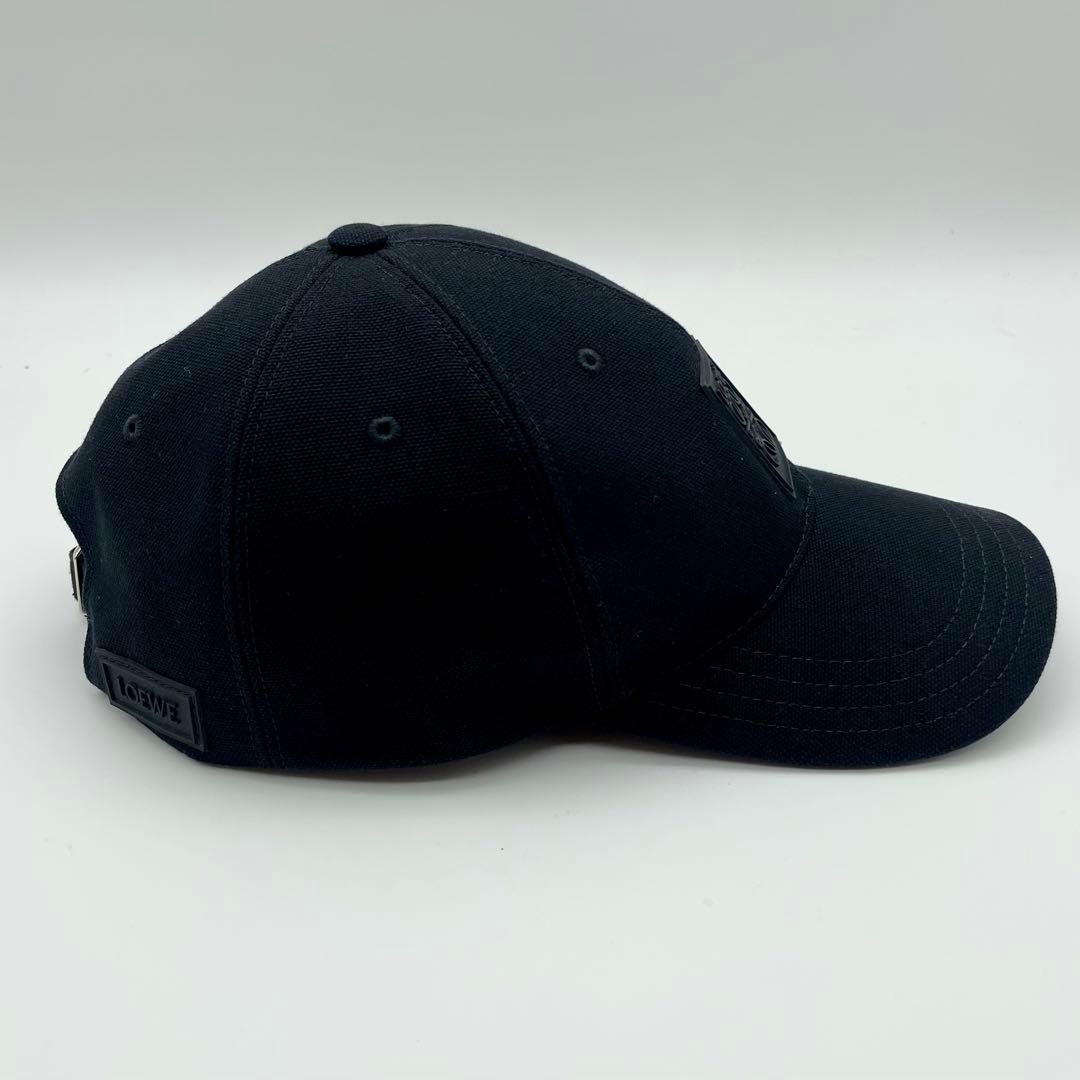 美品・鑑定済★ロエベ　ラバーロゴ　アナグラム　ベースボール　キャップ　黒　59