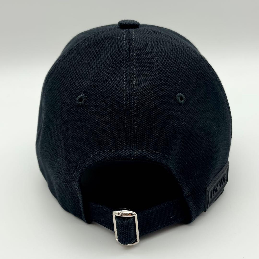 美品・鑑定済★ロエベ　ラバーロゴ　アナグラム　ベースボール　キャップ　黒　59