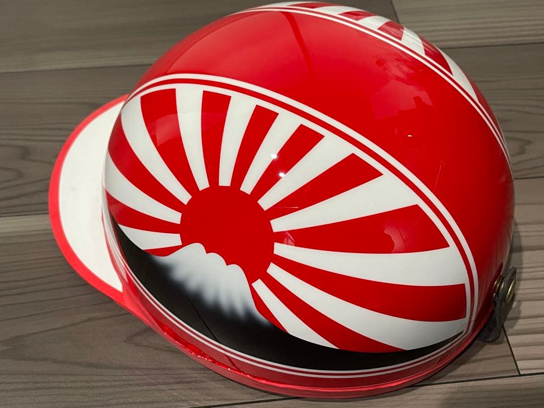 赤白 富士日章 コルク半 ヘルメット 旭風防 軽スロ 84スロ
