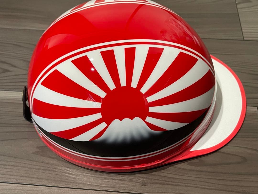 赤白 富士日章 コルク半 ヘルメット 旭風防 軽スロ 84スロ