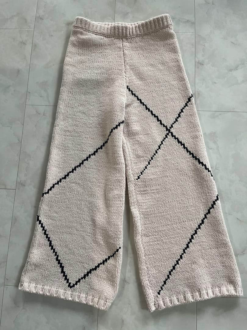 【新品未使用タグ付き】ジェラートピケ ラグニットガウンロングパンツセットもこもこ