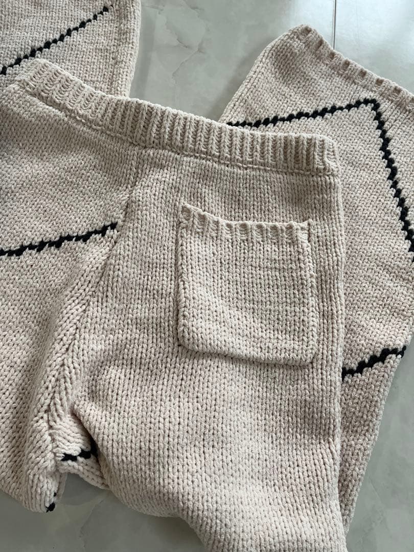 【新品未使用タグ付き】ジェラートピケ ラグニットガウンロングパンツセットもこもこ