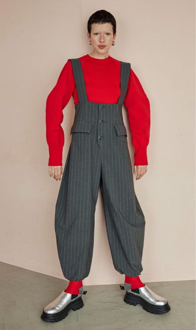 サロペット・オーバーオール・オールインワン OMMO VEST DETAIL BALLOON AIO 36