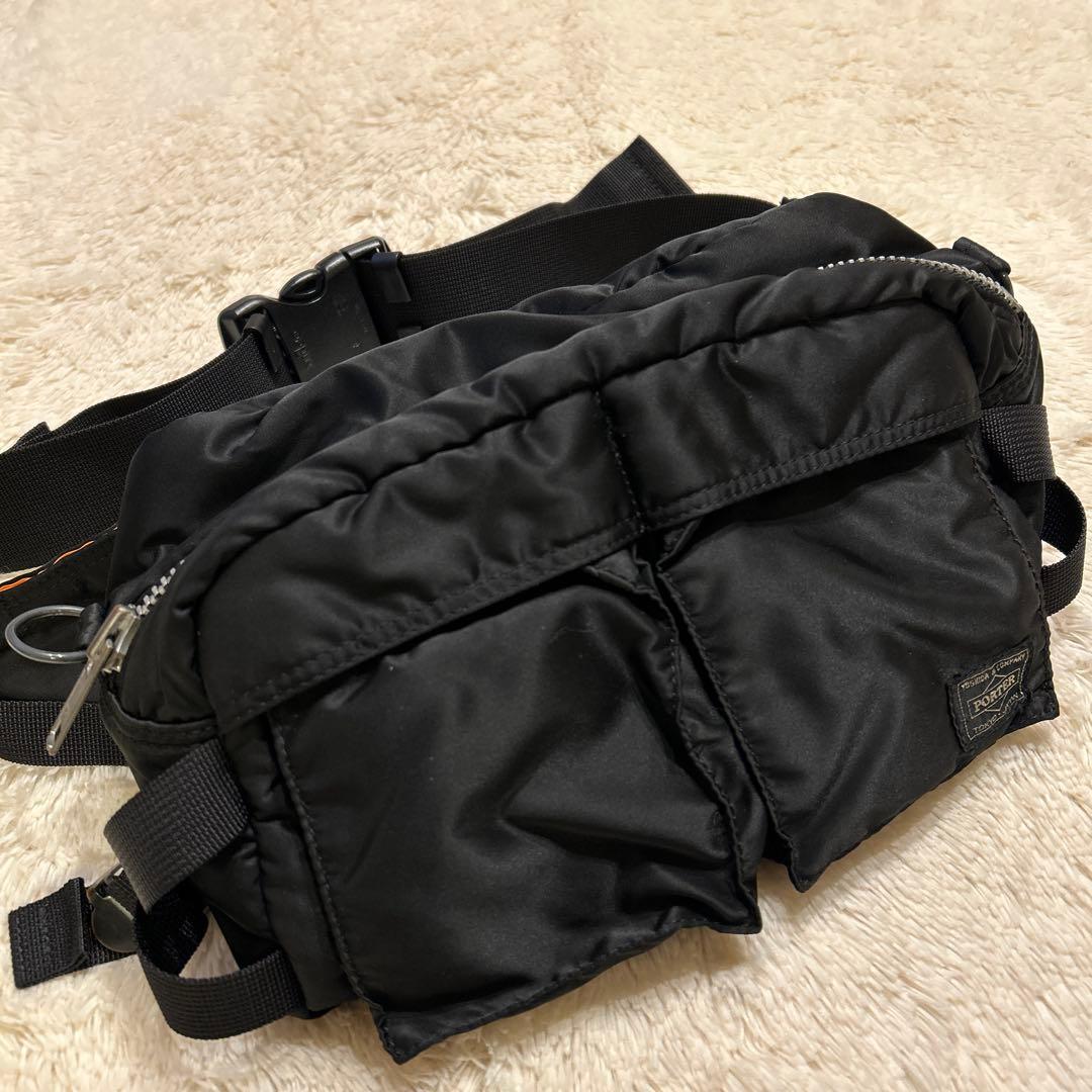 【廃盤希少美品】PORTER タンカーウエストバッグボディバッグ 黒 ブラック