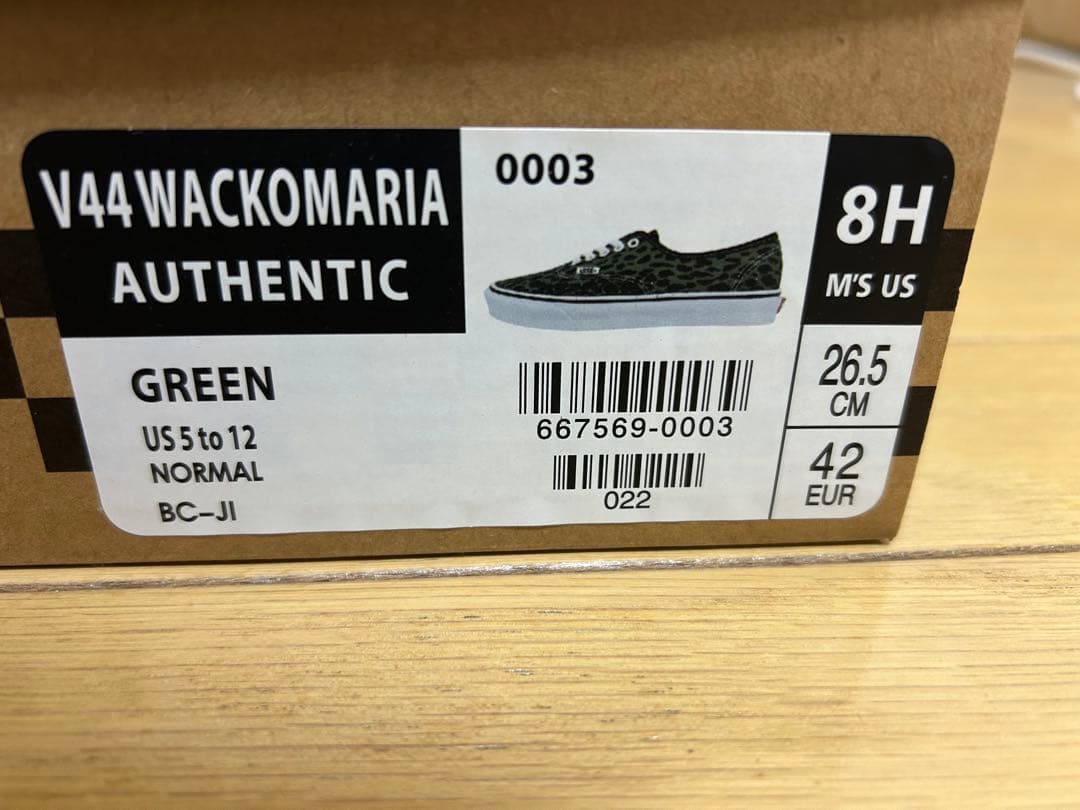 WACKO MARIA × Vans V44 Authentic 26.5cm