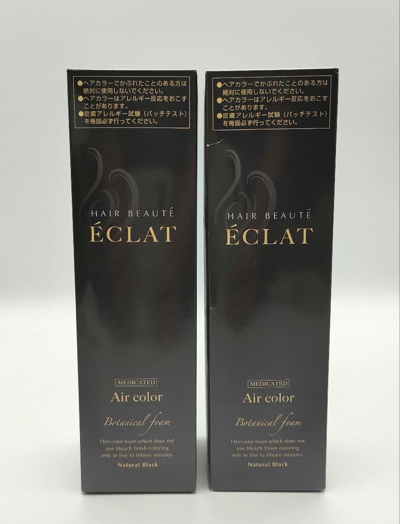 【新品】ヘアボーテ エクラ ボタニカル エアカラーフォーム 150g×2本 黒