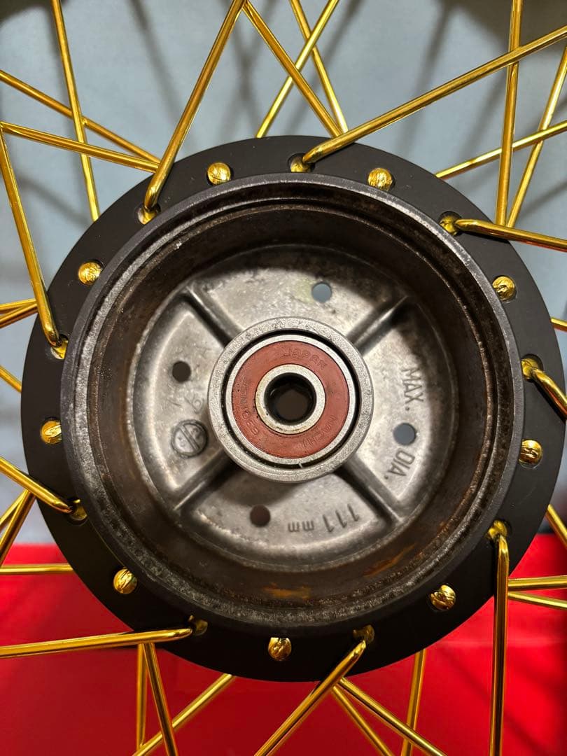 スーパーカブ50 未使用RCBホイール185-17ベアリング交換済みブレーキ付き