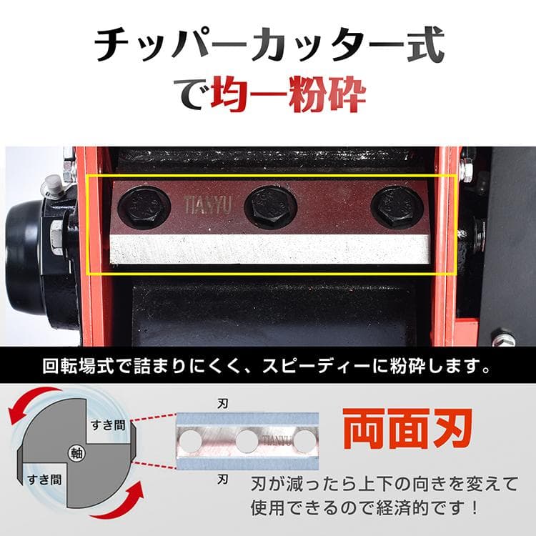 【送料無料】エンジン式粉砕機 最大粉砕径60mm 7.5馬力 ガソリン ガーデン