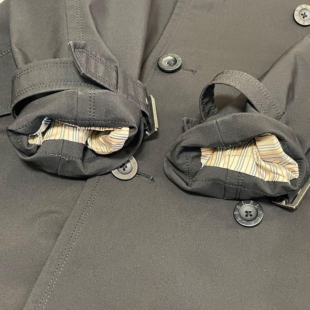 【美品】バーバリーブラックレーベル トレンチコート ノバチェック 日本製 黒 M