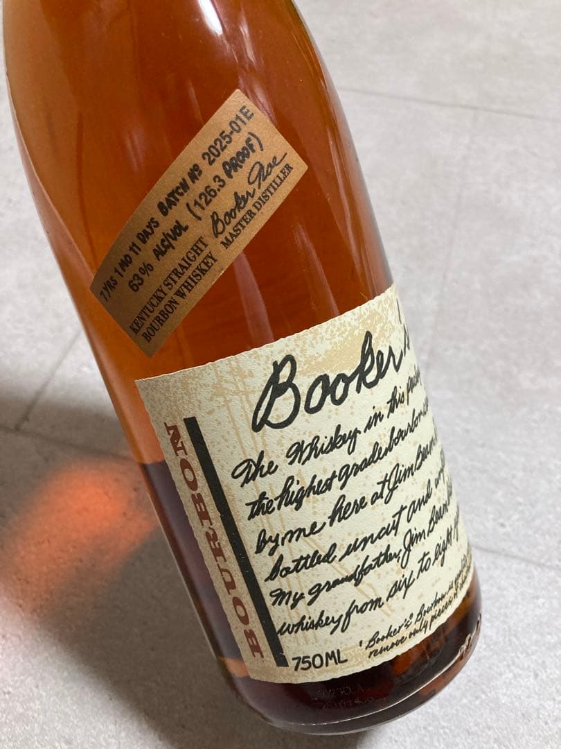 ウイスキー　ブッカーズ 2025バーボン 木箱　バッチ2025-01E
