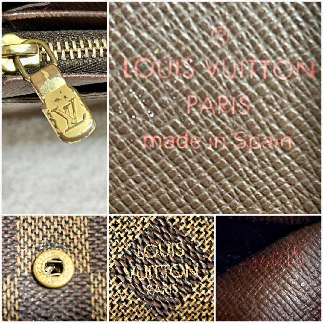 ルイヴィトン　ダミエ　二つ折り財布　トレゾール　ポルト