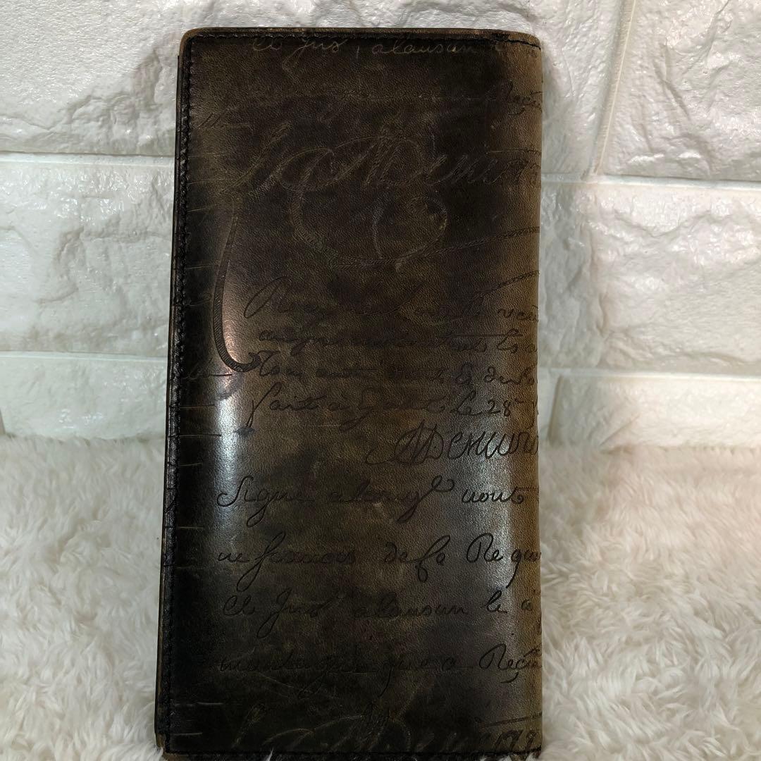 Berluti ベルルッティ カリグラフィー 二つ折り レザー ブラウン 札入れ