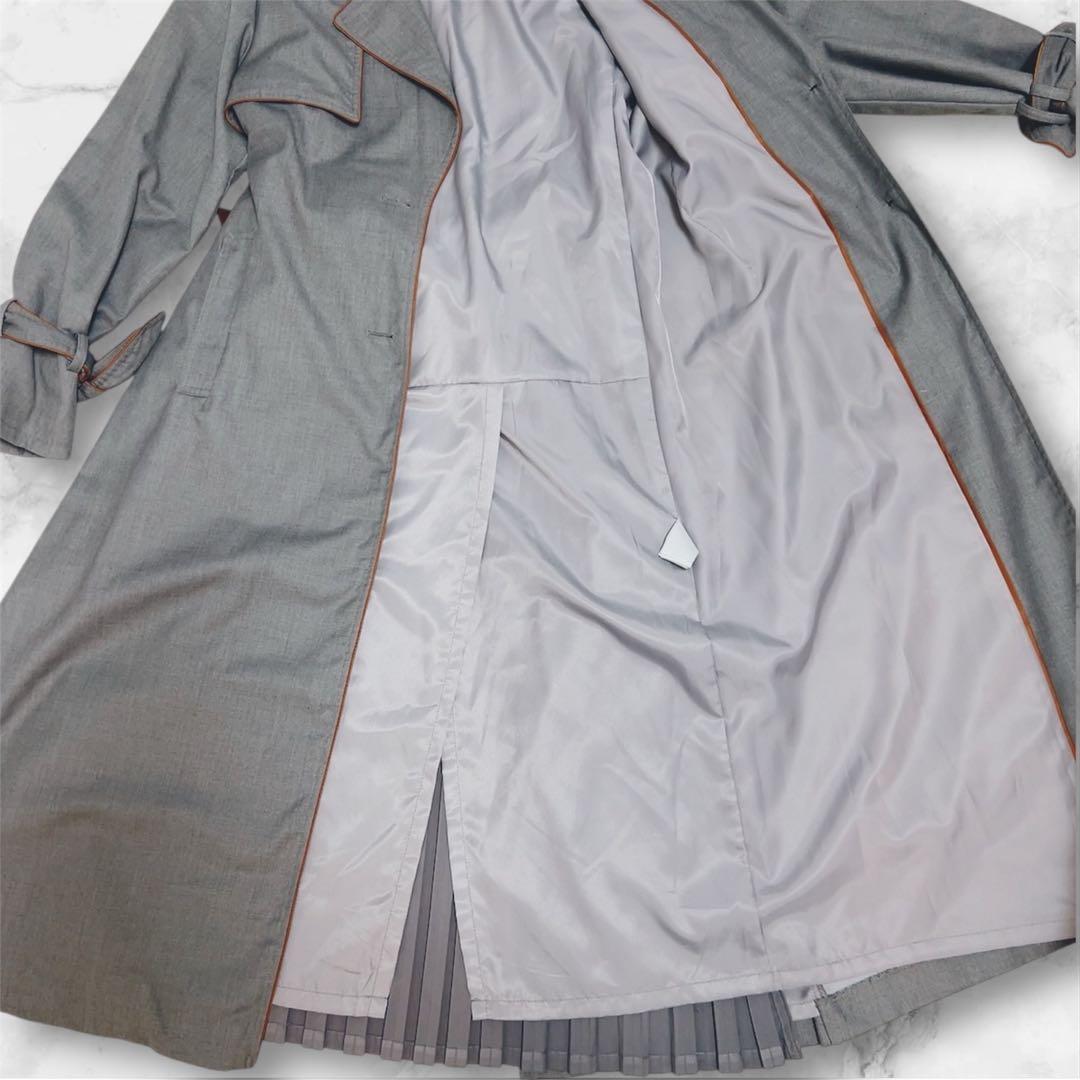 美品AMERI VINTAGE ロングコート 春秋 プリーツ ステンカラーコート