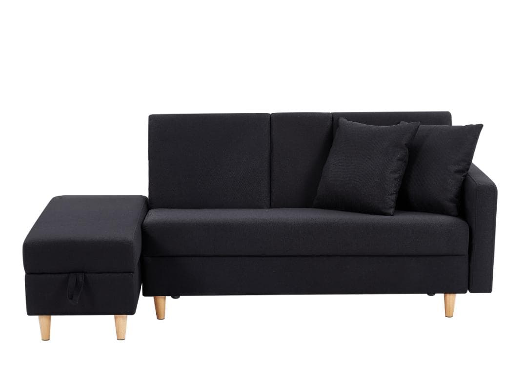 ソファ　ソファーベッド　多機能ソファ　3人掛け　オットマン付き 肘掛け付き