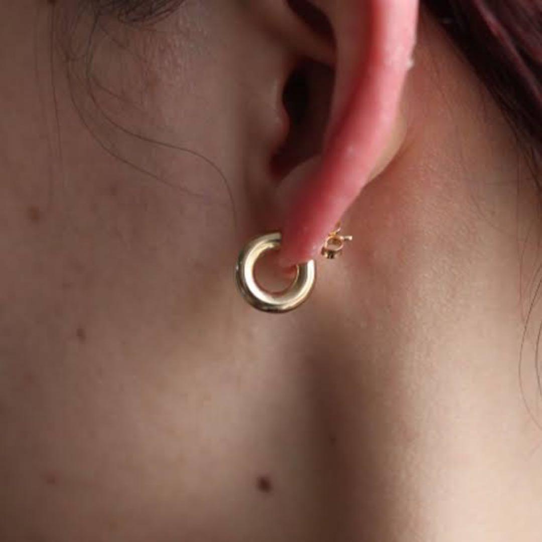 LEMAIRE ゴールド ルメール フープピアス xs