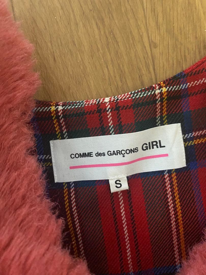 COMME des GARCONS GIRL 赤タータンチェックワンピ S